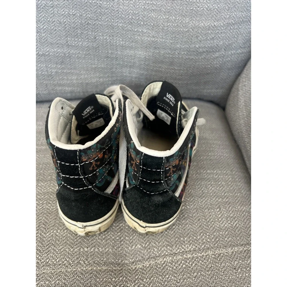 Vans Sk8-Hi Canvas Trippy Drip Skull Mushroom High Top Shoes Men 4.0 Women 5.5